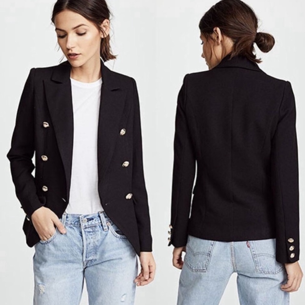 Lioness Palermo Black Blazer with Gold Buttons